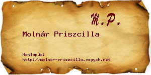 Molnár Priszcilla névjegykártya